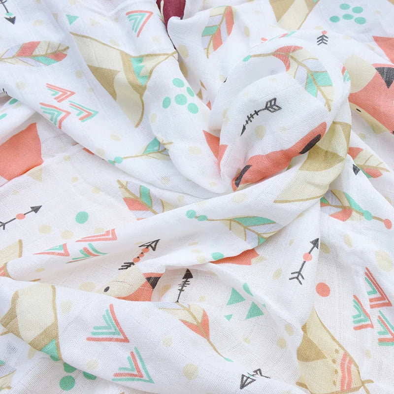 Muslin Baby Swaddle Bamboo Cotton Blanket