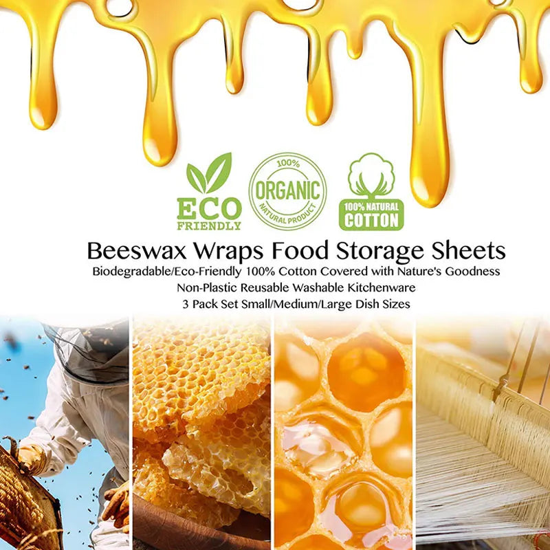 Reusable Beewax Wraps Eco Friendly